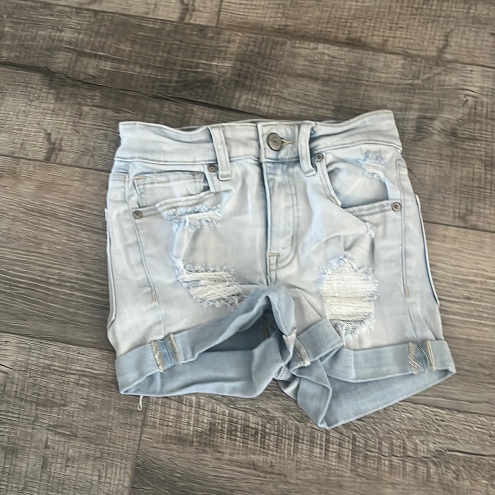 Aeropostale High Rise Midi jean shorts size 000